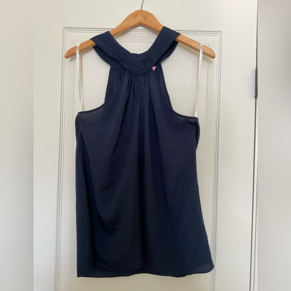 Lilly Pulitzer Navy Halter Tank Large EUC